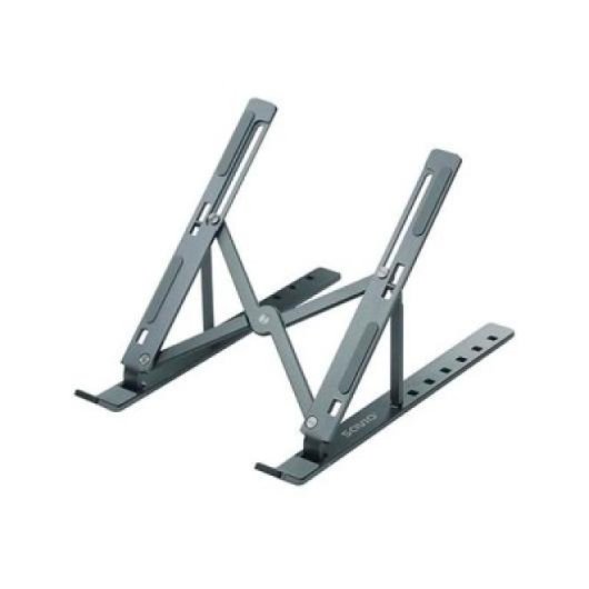 Soporte elevador portátil Savio PB-01 hasta 15.6? gris ángulo ajustable aluminio