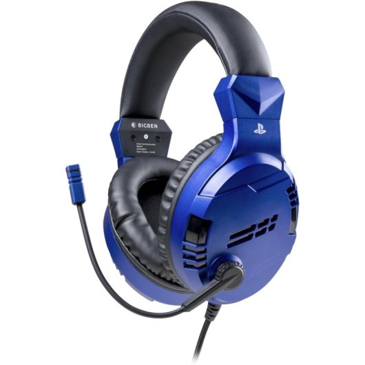 Auriculares BigBen con cable, micrófono ajustable y control de volumen para PS4/PS5