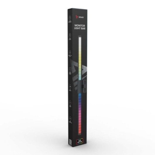 Lâmpada USB Savio LB-01 com controlo táctil RGB de 8 cores e 5 W para monitor