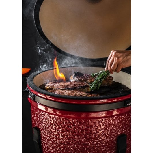 Barbacoa japonesa Create cerámica, 430ºC, autolimpieza a 260ºC, ahumados y cocción lenta exterior