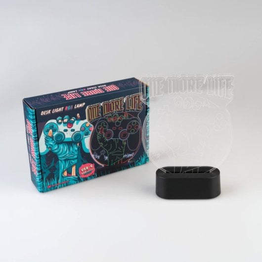 Lámpara Erik ABS Metacrilato Modos Iluminación USB Tipo C Pilas AAA 17x20x5,5cm