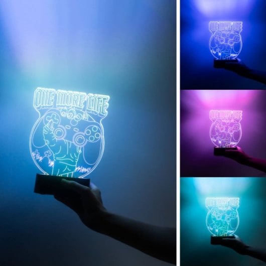 Lámpara Erik ABS Metacrilato Modos Iluminación USB Tipo C Pilas AAA 17x20x5,5cm