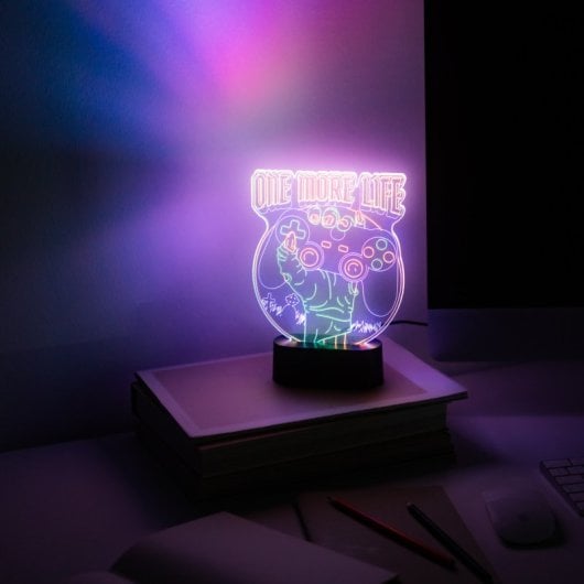 Lámpara Erik ABS Metacrilato Modos Iluminación USB Tipo C Pilas AAA 17x20x5,5cm