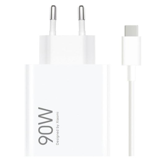 Xiaomi HyperCharge Combo 90W Cargador de Pared GaN USB-A Blanco + Cable USB-C 1m