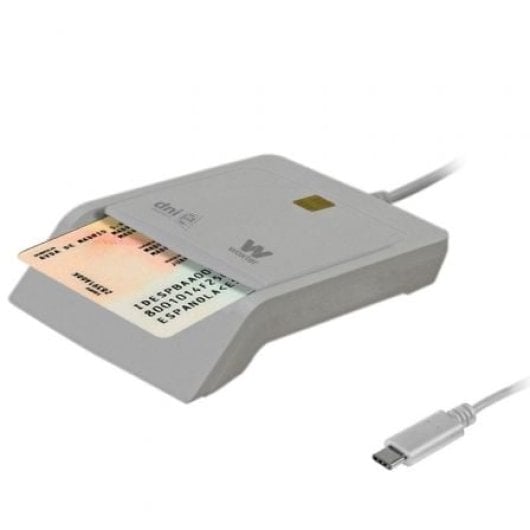 Woxter PE26-198 USB 2.0 Weiß Typ C Smartcard-Adapter Elektronischer ID-Leser