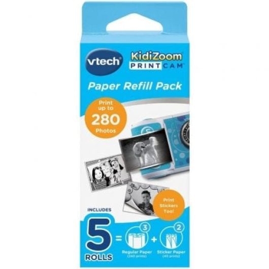 Recambio de Papel Térmico Vtech Print Cam 5 Rollos (3 Térmicos + 2 Adhesivos) 480 Hojas