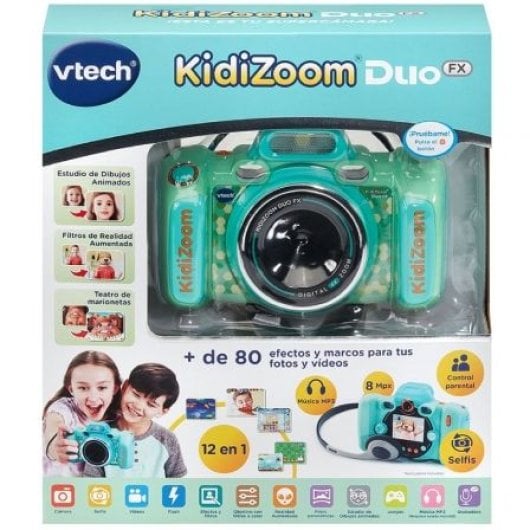 Cámara Digital Infantil VTech Kidizoom Duo FX 8MP 2.4? 4x Zoom Óptico Aguamarina