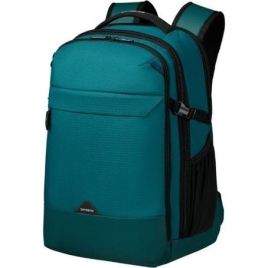 Mochila Samsonite Roadseeker M Verde Azulado 28L PET Reciclado 15.6” Rain Cover