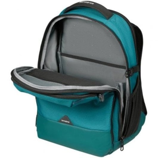 Mochila Samsonite Roadseeker M Verde Azulado 28L PET Reciclado 15.6” Rain Cover