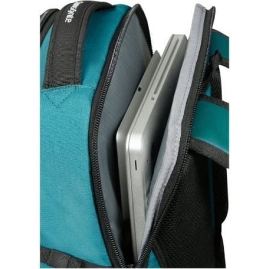 Mochila Samsonite Roadseeker M Verde Azulado 28L PET Reciclado 15.6” Rain Cover