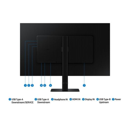 Monitor Samsung 32″ QHD 100Hz IPS con regolazione dell'altezza, perno USB HDR10