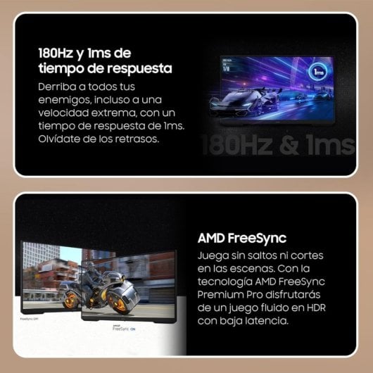 Samsung Odyssey G30D 24" LED VA FullHD 180Hz Altura Ajustable FreeSync