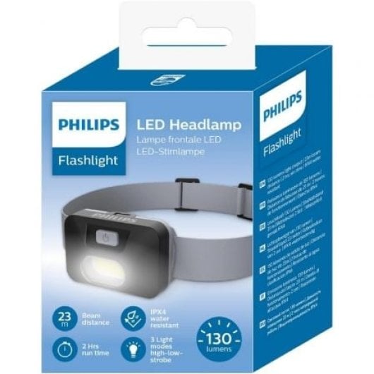 Lanterna Philips SFL1000H 130 lm IPX4 3 pilhas AAA 3 modos alto/baixo/piscando vermelho
