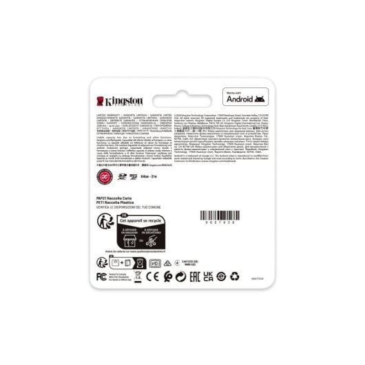 Tarjeta microSD Kingston Canvas Go Plus Gen4 512GB 200MB/s A2 U3 V30 + Adaptador