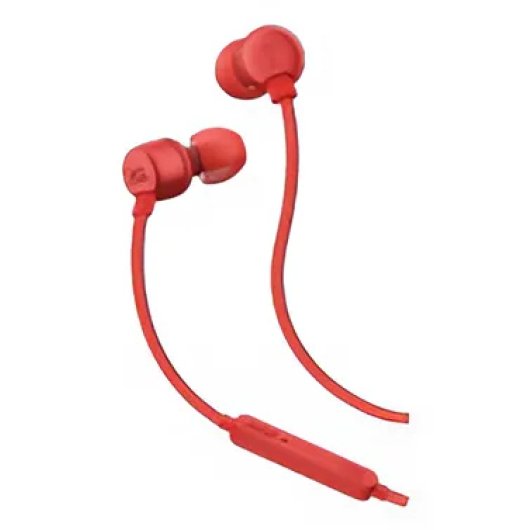 Auriculares JBL con cable, micrófono y alta fidelidad 20-40000Hz en rojo