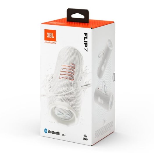 Coluna de som sem fios bidirecional JBL 35W com Bluetooth e USB-C, branca