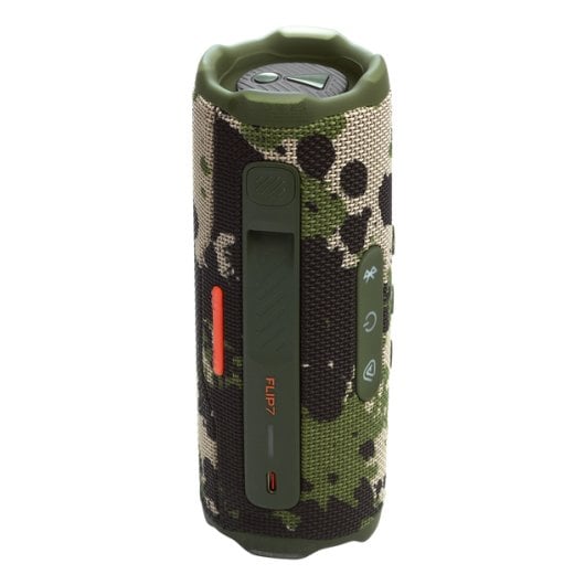 Enceintes Bluetooth sans fil JBL Flip 7 2 voies 35 W, design cylindrique, kaki
