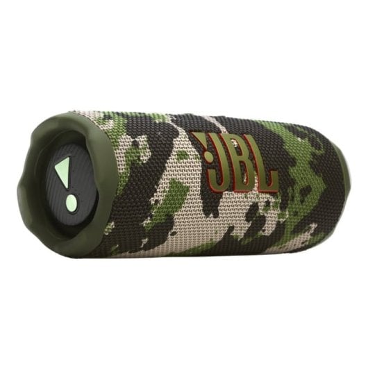 Coluna Bluetooth sem fios JBL Flip 7 bidirecional de 35 W, design cilíndrico, caqui