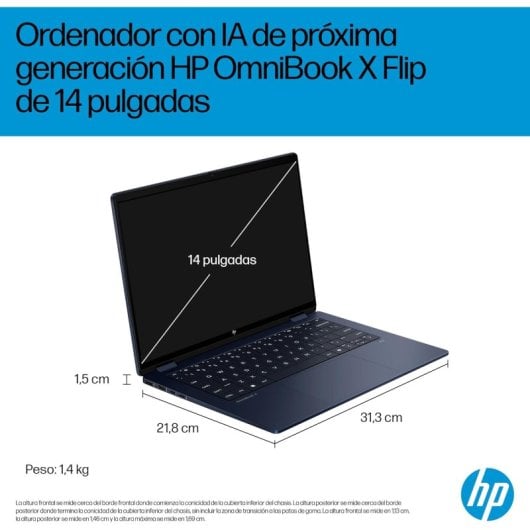 HP OmniBook X Flip 14-fm0008ns 14" Intel Core Ultra 7 258V 32GB 1TB 3K Táctil Windows 11