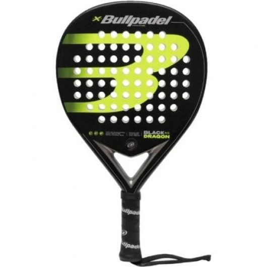 Pala de pádel Bullpadel Black Dragon 4.0 EVA ultrablanda redonda control Avanzado