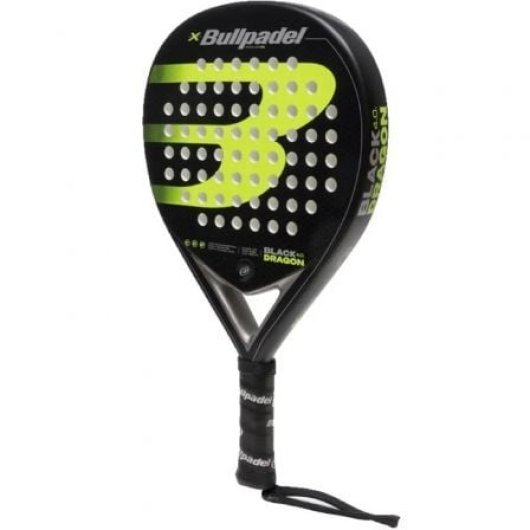 Pala de pádel Bullpadel Black Dragon 4.0 EVA ultrablanda redonda control Avanzado