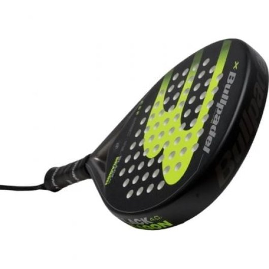Pala de pádel Bullpadel Black Dragon 4.0 EVA ultrablanda redonda control Avanzado