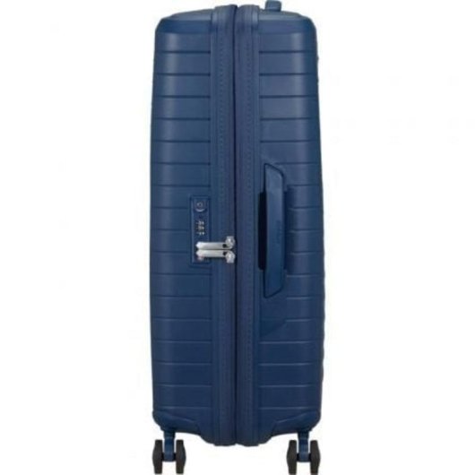 Mala American Tourister FastForward Spinner 68cm 4 rodas TSA Azul Marinho Expansível