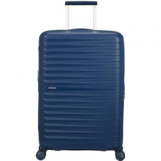 Mala American Tourister FastForward Spinner 68cm 4 rodas TSA Azul Marinho Expansível
