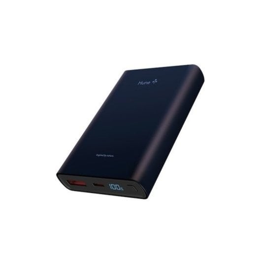 Hune Eco Power Bank 10000 mAh LCD USB-A/USB-C Diseño Compacto Azul Océano
