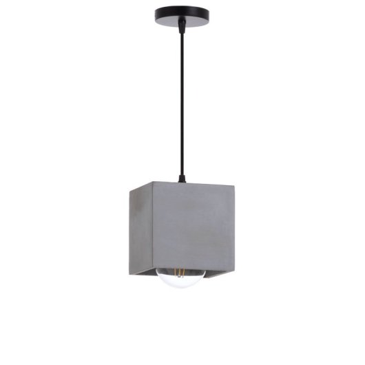 Candeeiro de teto em betão O91 Legnica, leve IP20 E27, estilo industrial A++