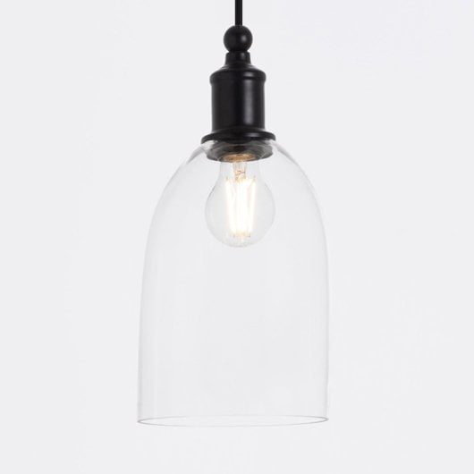 Lámpara de techo O91 Elk metal negro y cristal diseño industrial A++ IP20