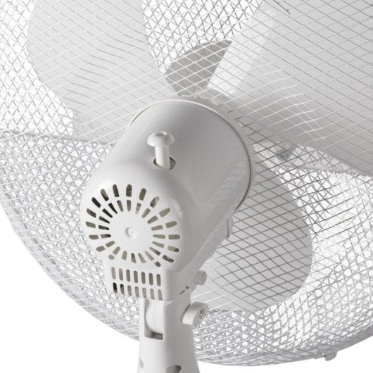 Ventilador de pé O91 White Comfort com motor de cobre de 40 W, 3 velocidades, oscilação, regulação em altura
