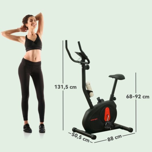 Sportnow Bicicleta Estática Silenciosa Con Resistencia Magnética Ajustable
