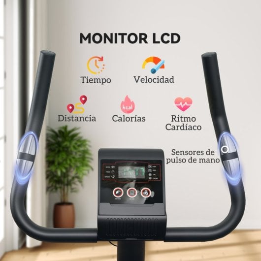 Sportnow Bicicleta Estática Silenciosa Con Resistencia Magnética Ajustable