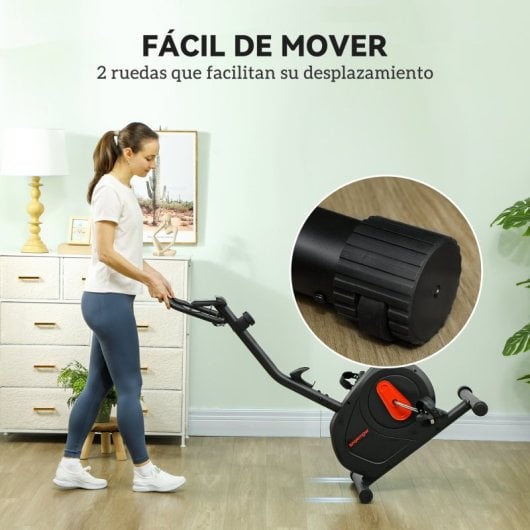 Sportnow Bicicleta Estática Silenciosa Con Resistencia Magnética Ajustable