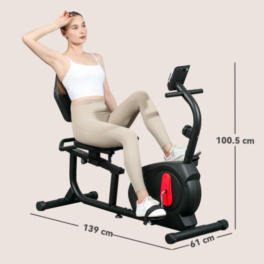 Sportnow Bicicleta Estática Silenciosa Con Resistencia Magnética De 8 Niveles