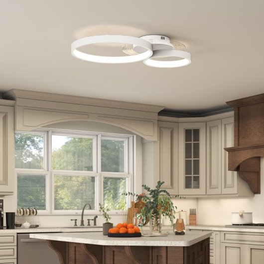 Homcom Lámpara De Techo Led 40w 3000 K/4000 K/6500 K Blanco