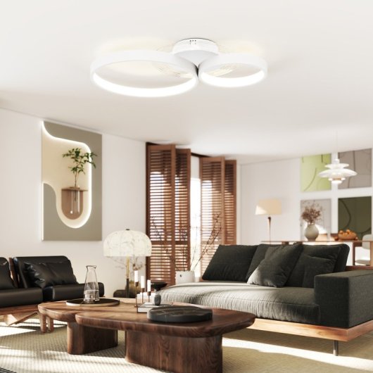 Homcom Lámpara De Techo Led 40w 3000 K/4000 K/6500 K Blanco