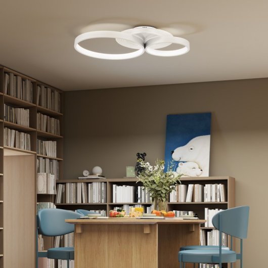 Homcom Lámpara De Techo Led 40w 3000 K/4000 K/6500 K Blanco