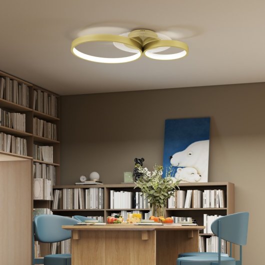 Homcom Lámpara De Techo Led 40w 3000 K/4000 K/6500 K Dorado