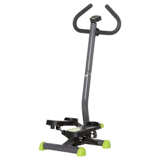 Homcom Máquina De Step Con Pantalla Lcd Manillar 55x44x108 Cm Gris