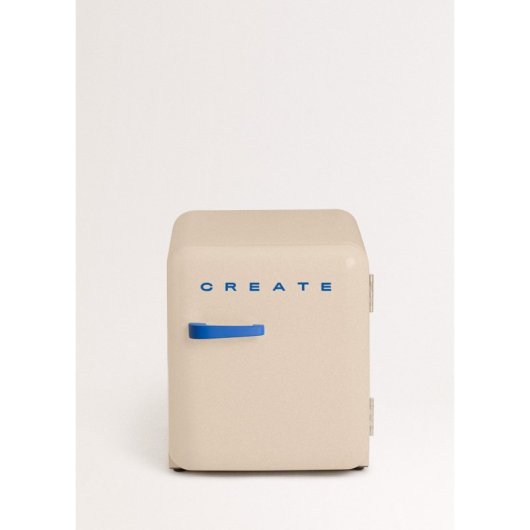 Frigorífico Create Mini Retro 50cm 48L F Eficiencia Energética Europea Blanco