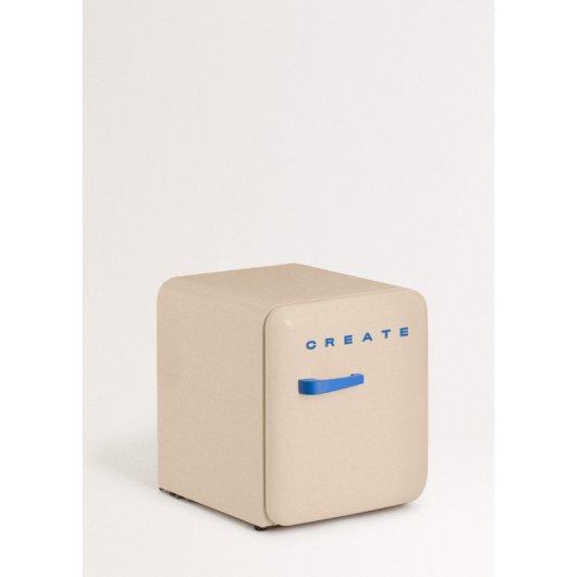 Frigorífico Create Mini Retro 50cm 48L F Eficiencia Energética Europea Blanco