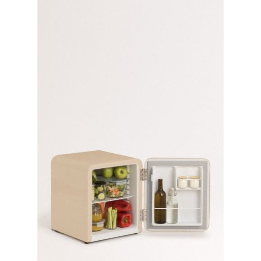 Frigorífico Create Mini Retro 50cm 48L F Eficiencia Energética Europea Blanco