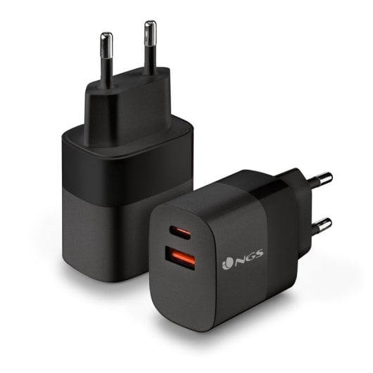 NGS BUD 33W Carregador com 1x USB-C (PD & PPS), 1x USB-A QC3.0