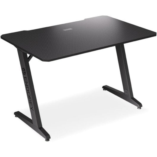 ENDORFY Atlas S 114 cm Gaming-Schreibtisch aus Karbonstahl mit Kabelmanagement und Metallregal