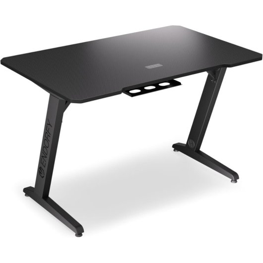 ENDORFY Atlas S 114 cm Gaming-Schreibtisch aus Karbonstahl mit Kabelmanagement und Metallregal