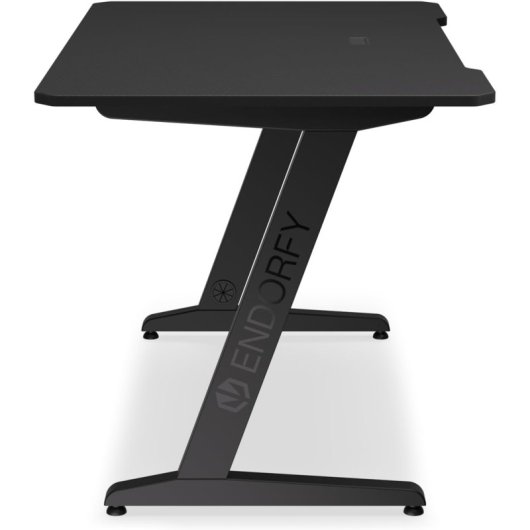 ENDORFY Atlas S 114 cm Gaming-Schreibtisch aus Karbonstahl mit Kabelmanagement und Metallregal