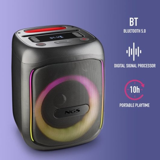 NGS Wild Swag Go Tragbarer Bluetooth-Lautsprecher 80 W Schwarz