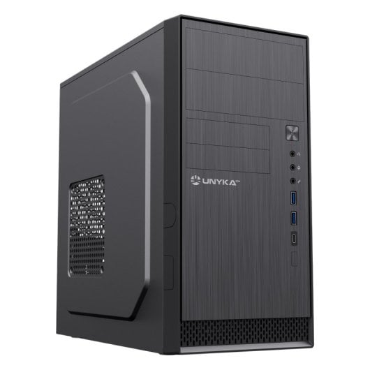 Caja Micro ATX UNYKAch AERO C12 V2 USB 3.0/Type-C Audio HD Negro 2,4kg